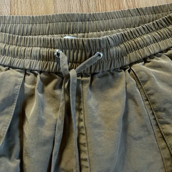 REISS isador drawstring short pull on tencel khaki safari size 6 US - Picture 8 of 12